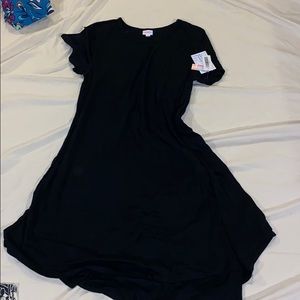 LulaRoe plain black Carley dress